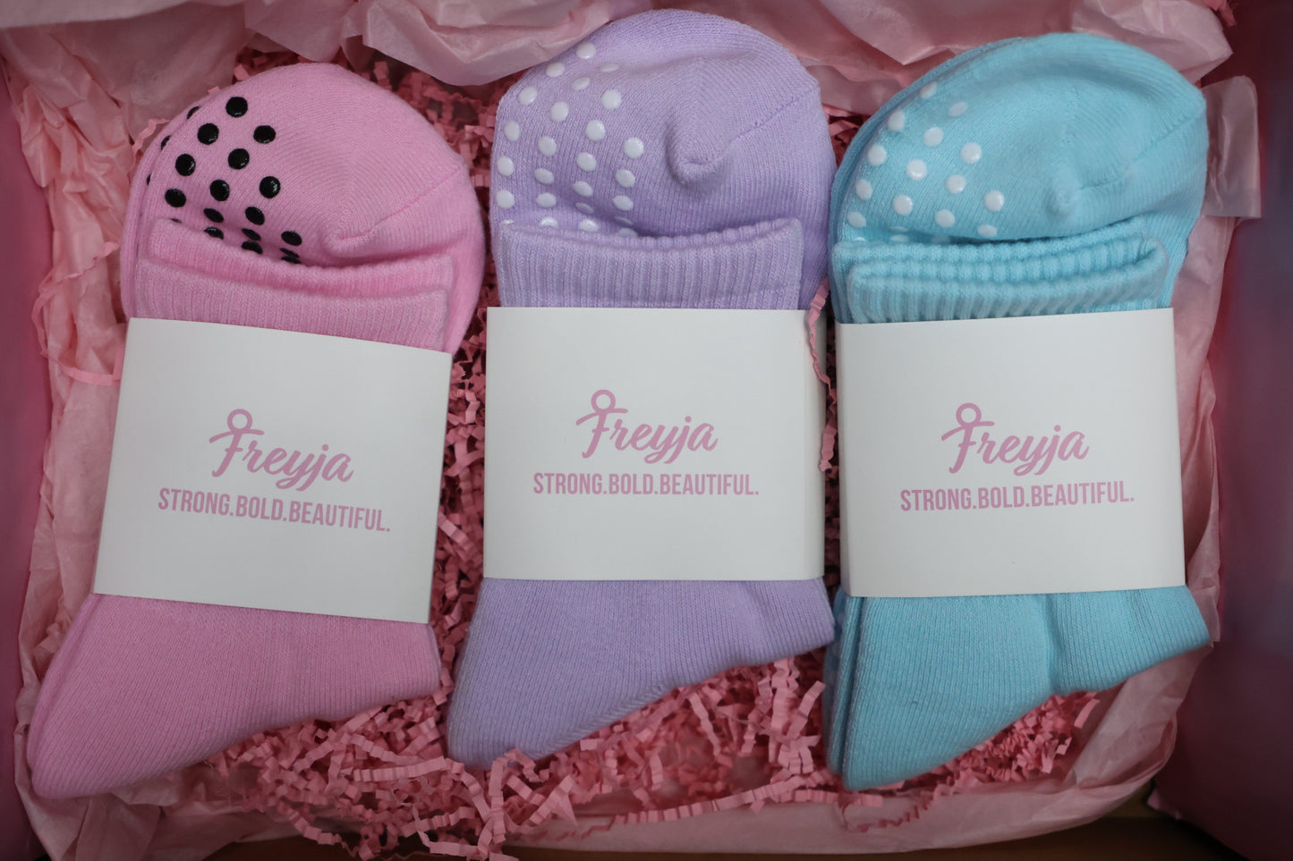 Pastel Grip Socks - 3 Pack Bundle