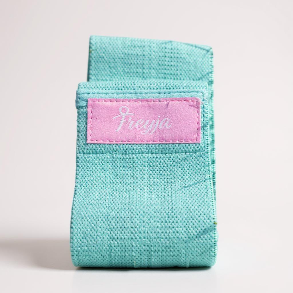 Aqua resistance band with freyja branding on a white background