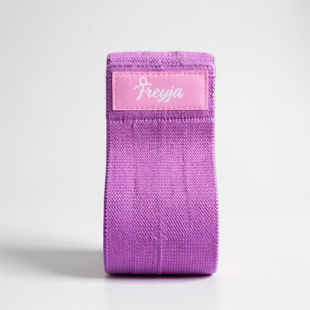 Purple Freyja resistance band on a white background