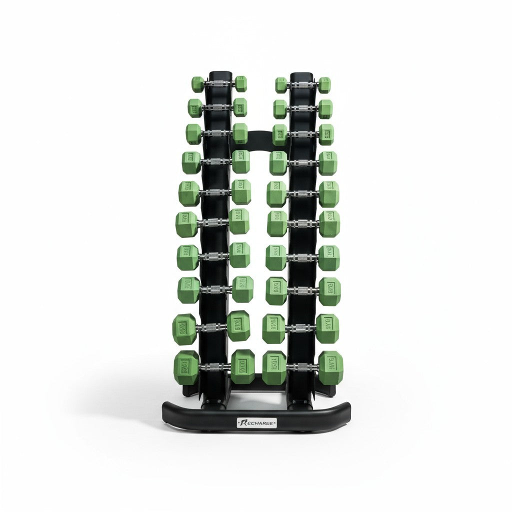 Green Hex Dumbbell Studio Set - 1-10kg