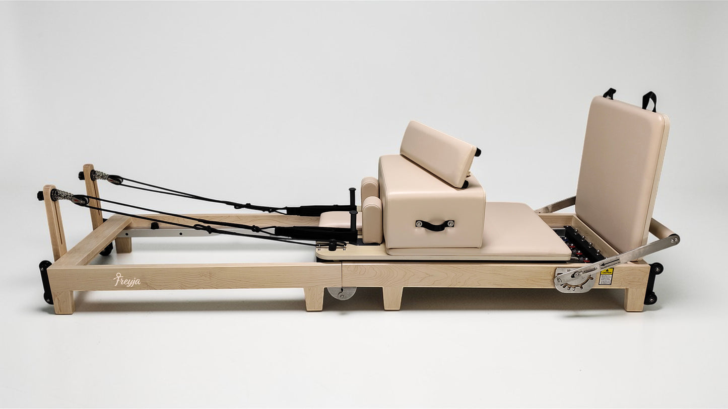Foldable Pilates Reformer | Oak Wood