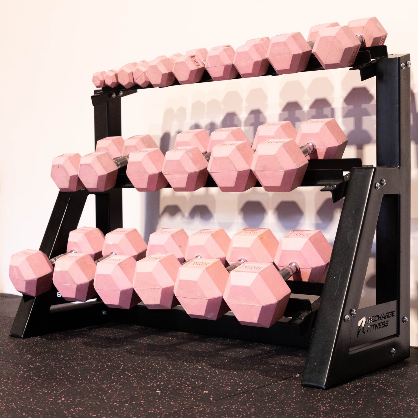 Light Pink Hex Dumbbell Sets - Signature Finish