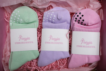 Pastel Grip Socks - 3 Pack Bundle