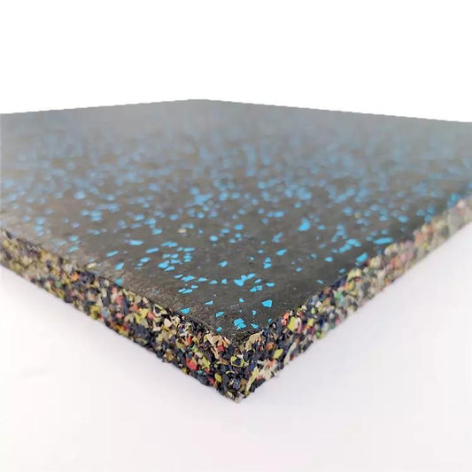 20mm black speckled gym flooring tile