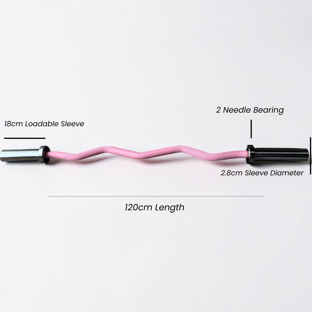 Pink EZ Curl Barbell - 10kg