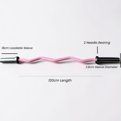 Pink EZ Curl Barbell - 10kg