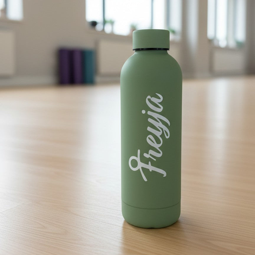 Freyja Fit pastel water bottle with twist lid for gym and everyday use