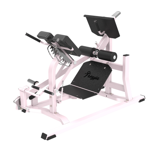 pastel pinkGym machine with 'Freyja' branding 