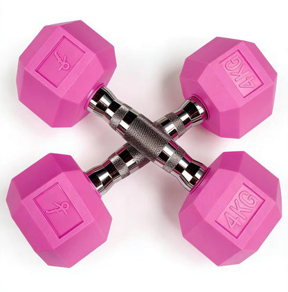 Pink Hex Dumbbells -Signature Finish (Pairs)