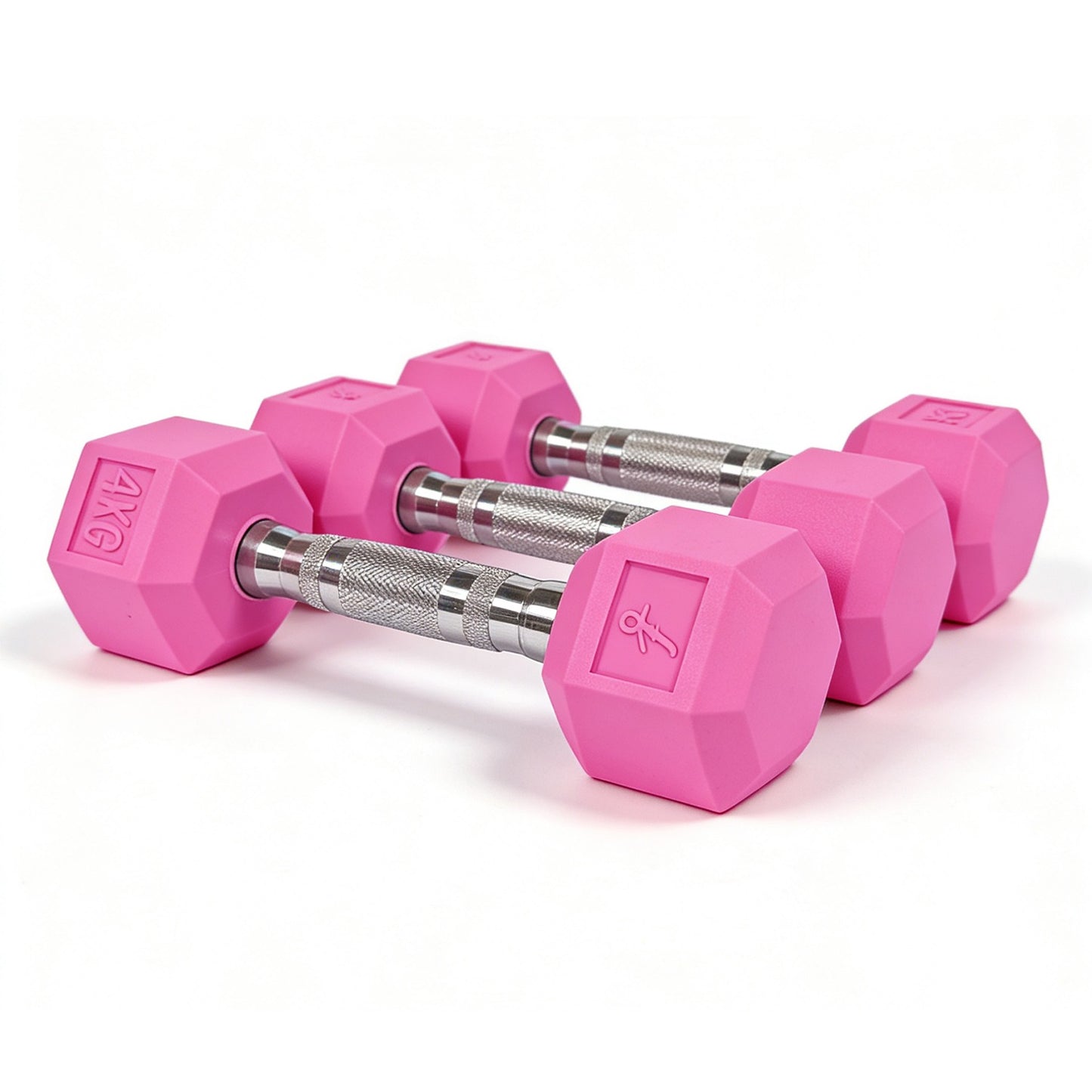 Pink Hex Dumbbells -Signature Finish (Pairs)