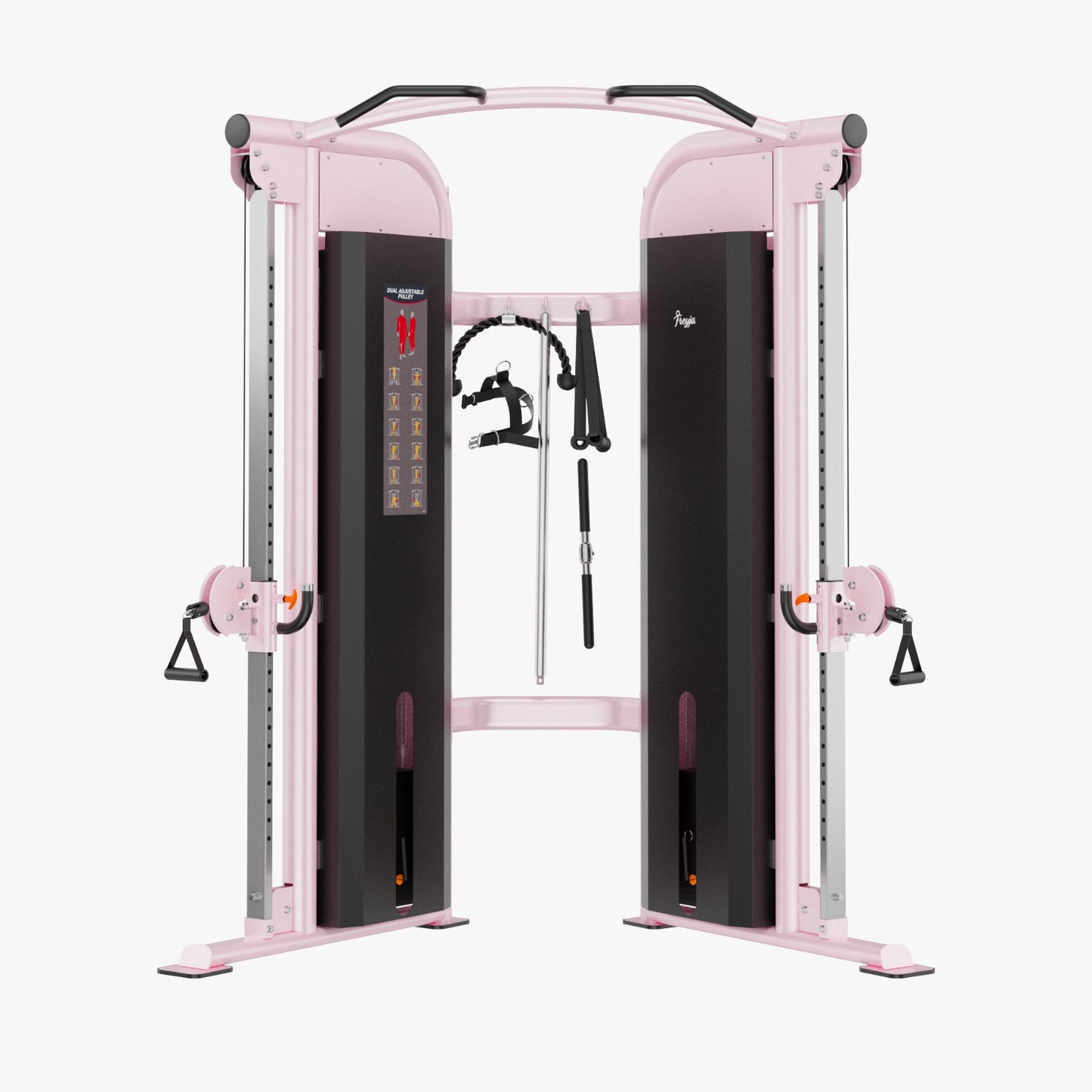Pink cable machine gym equipment 