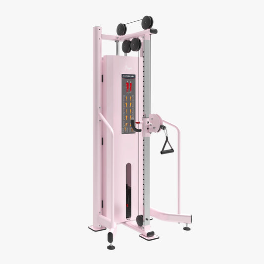 Pink cable machine gym equipment 