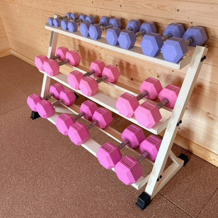 Cream Dumbbell Storage Rack