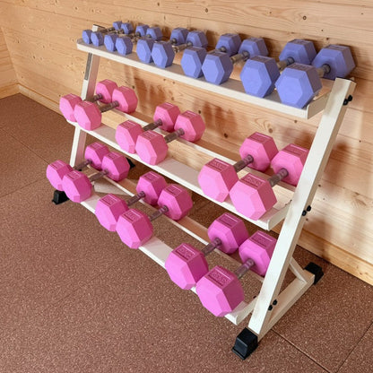 Cream Dumbbell Storage Rack