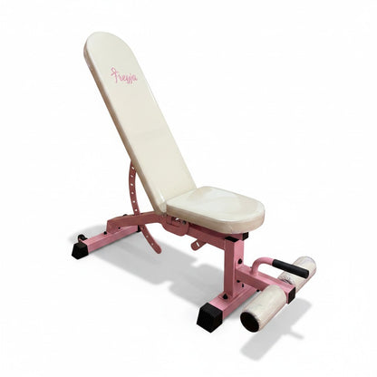 Pink & Cream Adjustable Home Gym Bench