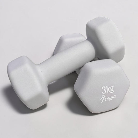 Light Grey Neoprene Dumbbells - Pairs
