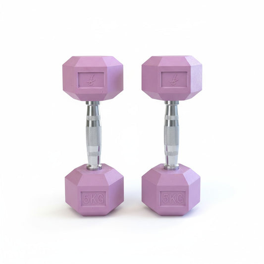 Purple Hex Dumbbells - Pairs