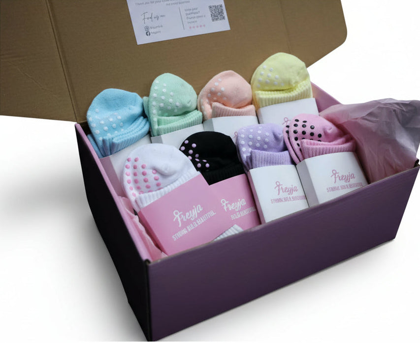 Pastel Grip Socks – 8 Pack Bundle