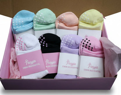 Pastel Grip Socks – 8 Pack Bundle