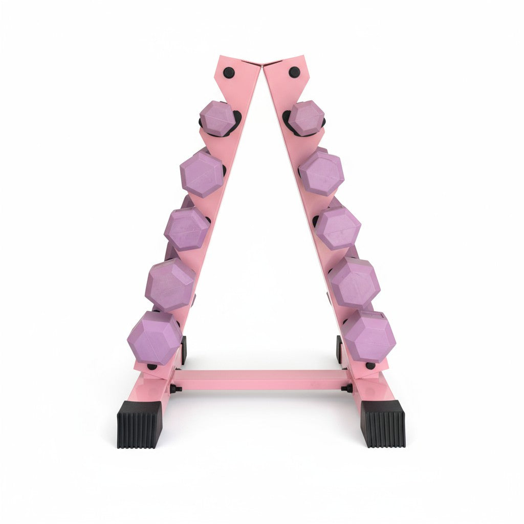 Purple Hex Dumbbell Sets - 4, 6 Pairs