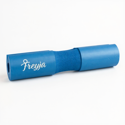 Blue freyja barbell pad on a white background 