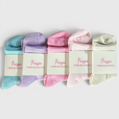Freyja Pastel Lightweight Crew Socks