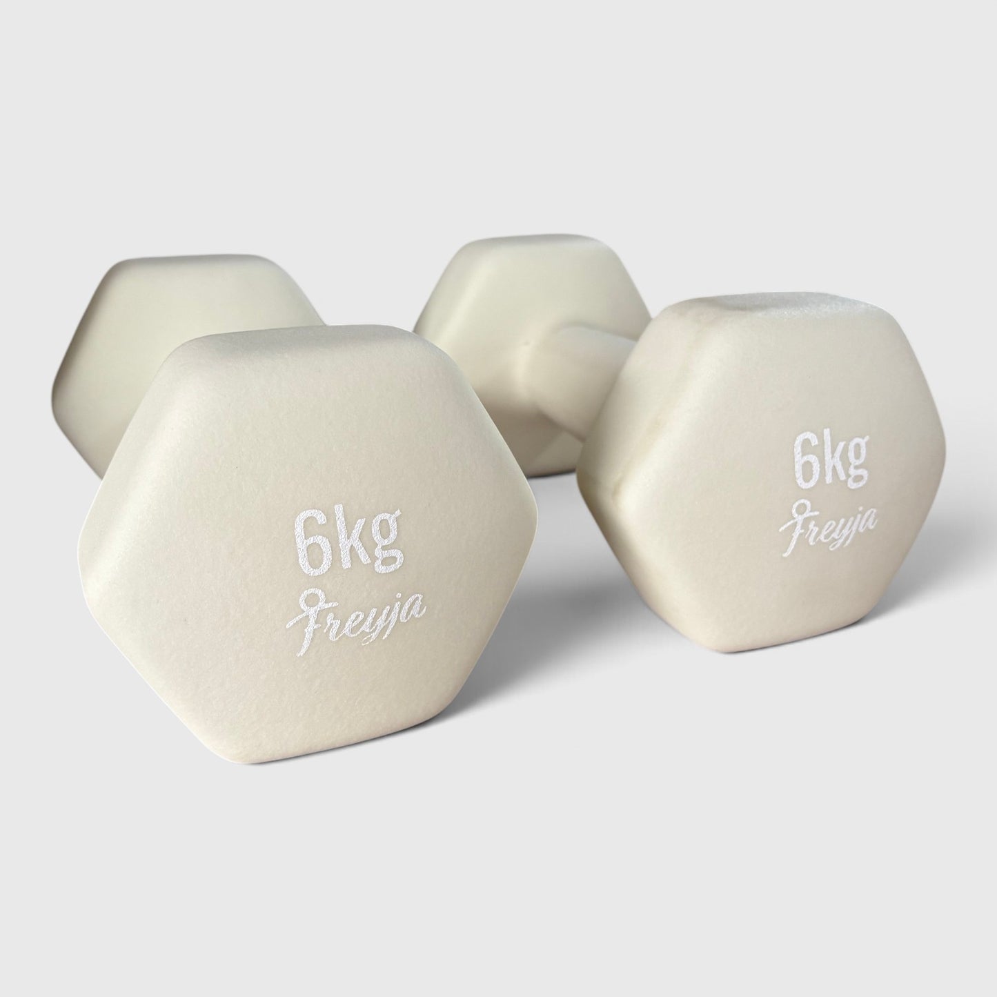 Cream Neoprene Dumbbells - Pairs
