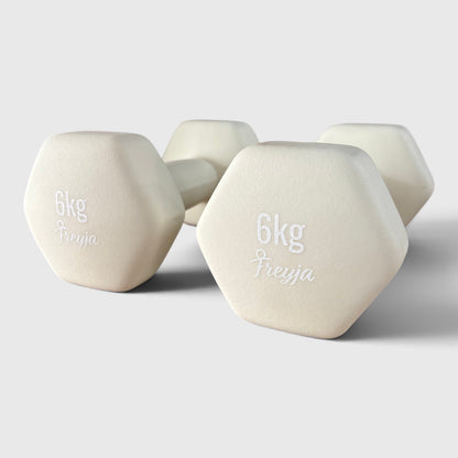 Cream Neoprene Dumbbells - Pairs