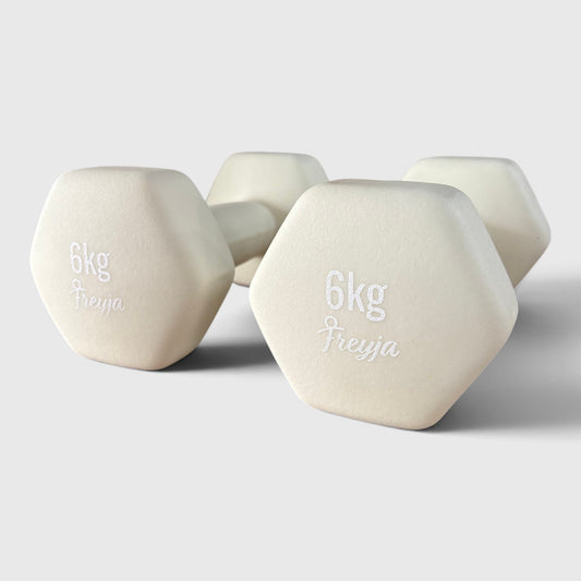 Cream Neoprene Dumbbells - Pairs