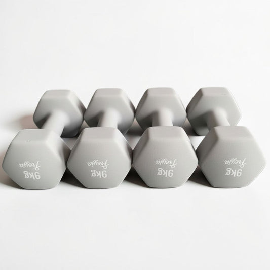 Pilates Starter Dumbbell Set – Neoprene Dumbbells (0.5kg, 1kg & 2kg)