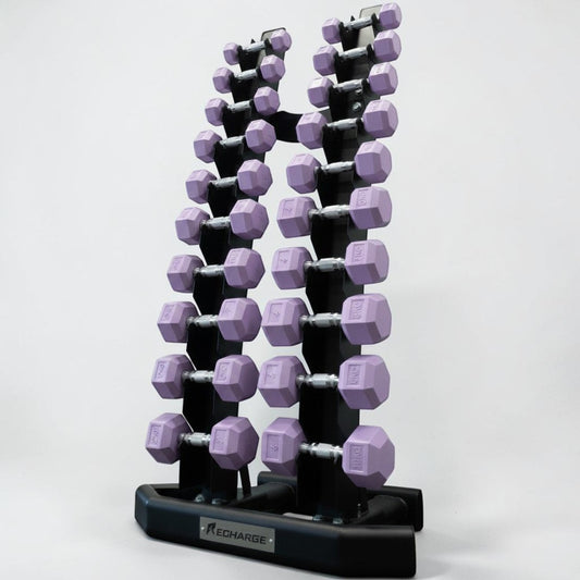 Purple Hex Dumbbell Studio Set - 1-10kg (Signature Finish)