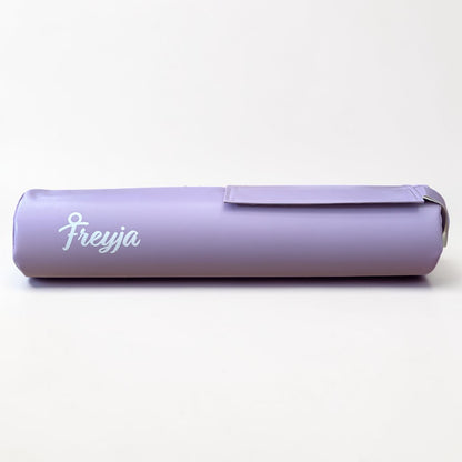 pastel purple barbell pad with freyja branding on 