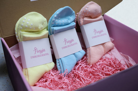 Pastel Grip Socks - 3 Pack Bundle
